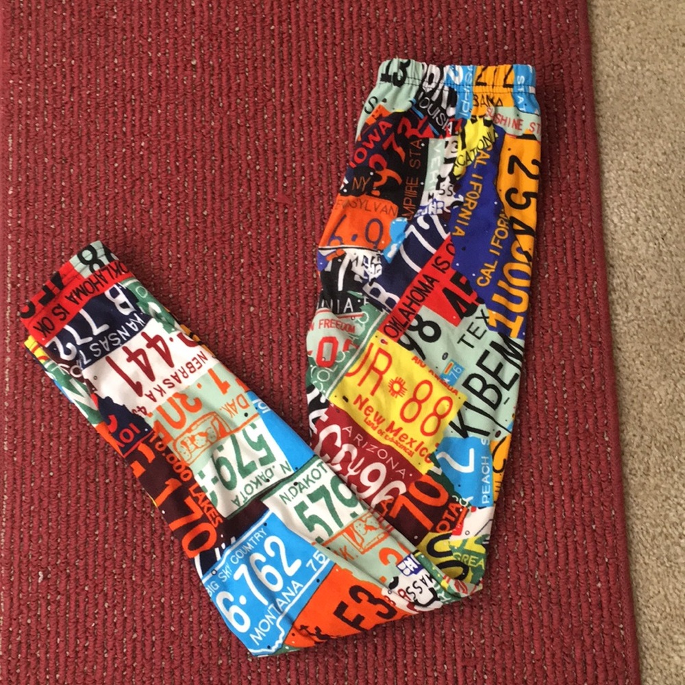 Super cute graffiti infused stretch pants! Worn once!